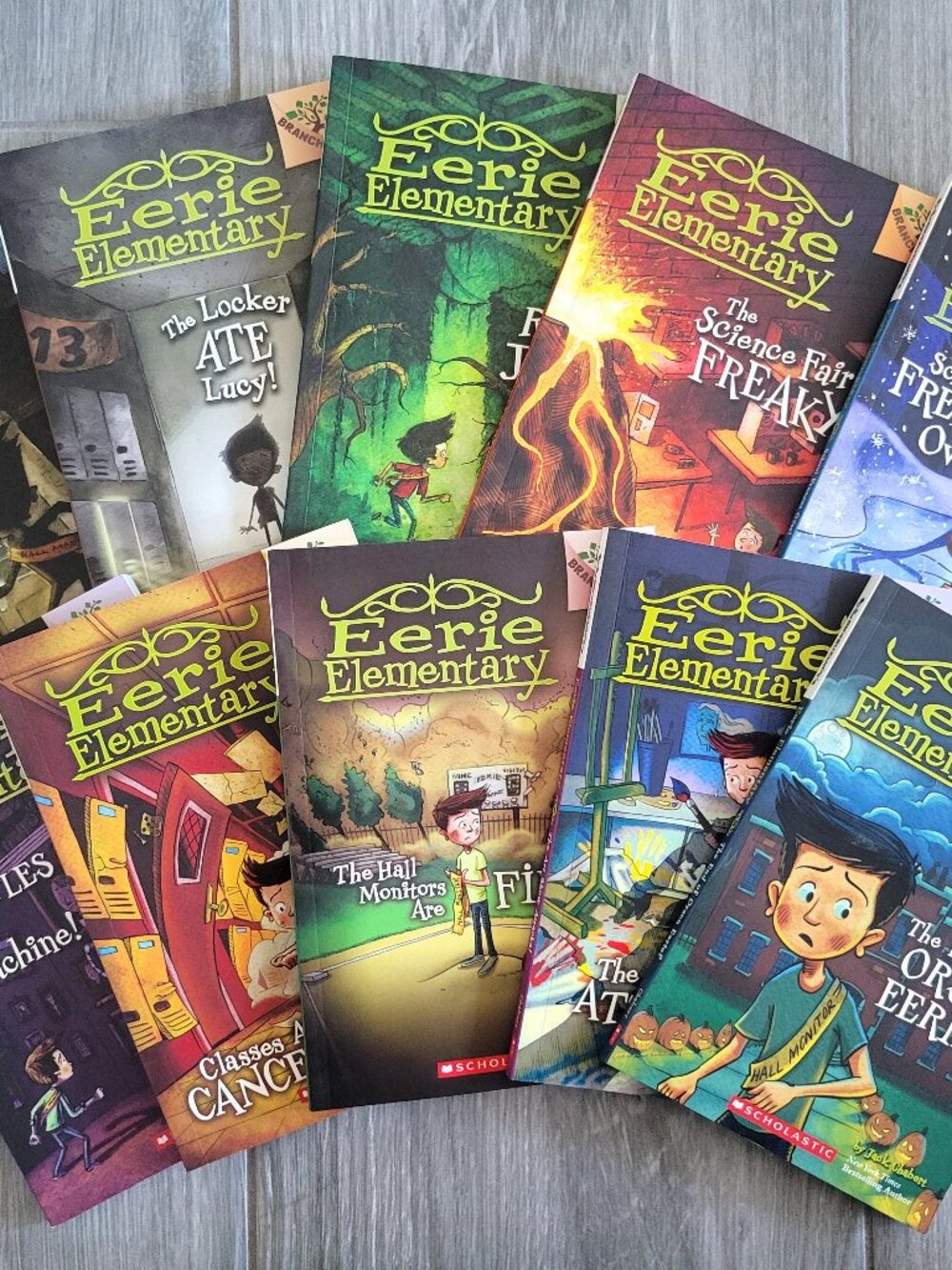 EERIE ELEMENTARY BOOKS BY JACK CHABERT COMPLETE HORROR SERIES SET OF 10 BRANCHES